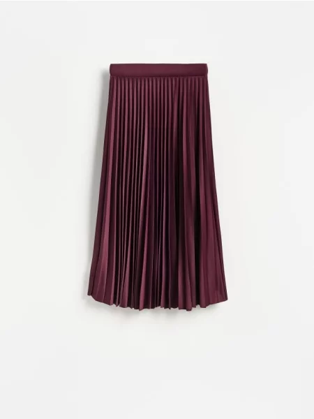 Reserved Fustă maxi plisată violet-închis violet