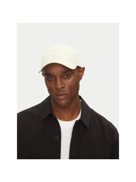 Calvin Klein Șapcă 6 Panel Small Monogram Écru bej