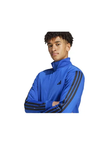 Pruhovaná bunda Adidas modrá