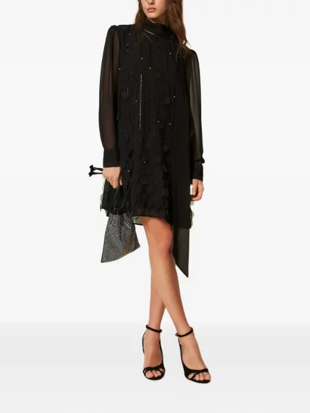Scurt rochie Twinset cu broderie negru