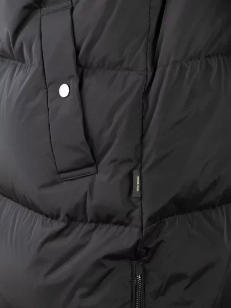 Palton Woolrich cu glugă negru