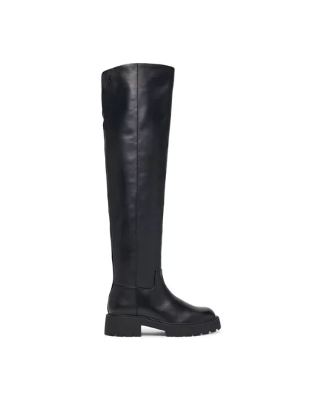 Čizme preko koljena Calvin Klein Chunky Otk Boot Nappa crna