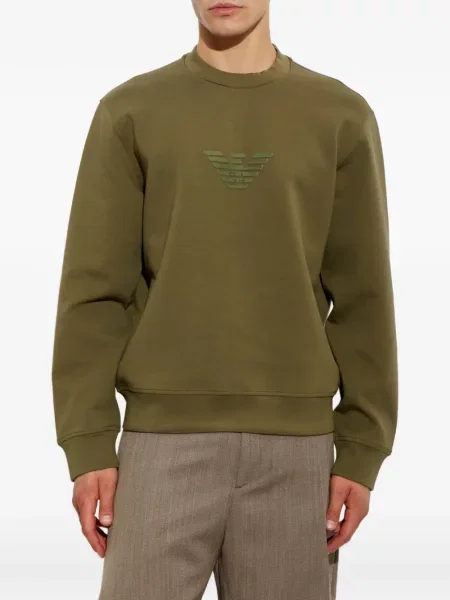 Hanorac Emporio Armani din jerseu verde