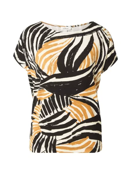 S.Oliver Tricou bej deschis / maro pueblo negru