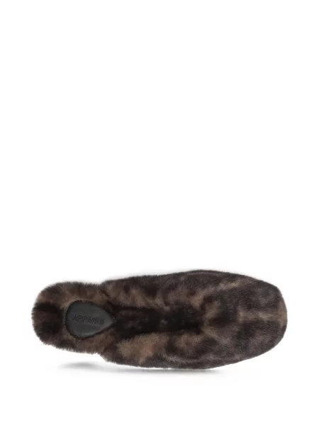 Leopardí bačkory Apparis s potiskem s kožíškem hnědé
