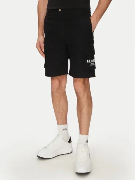 Karl Kani Szorty materiałowe Retro Washed czarny