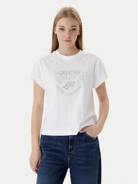 Guess Tricou alb
