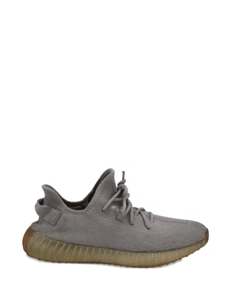 Sneakerși Adidas Yeezy cu șireturi din dantelă gri