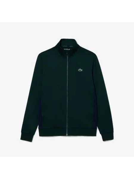 Lacoste Bluza Sport Z Zamkiem Classic Fit zielona