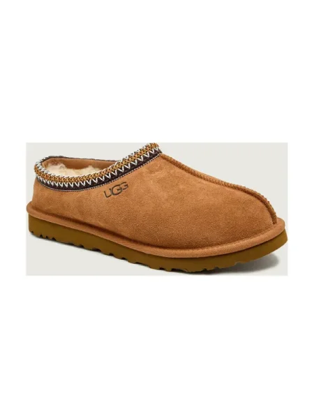 Bőr mules Ugg hasítékkal barna