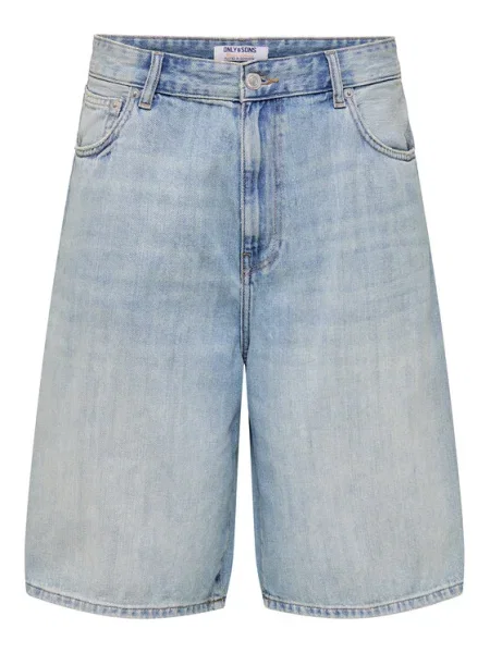 Only & Sons Дънкови шорти Carl Balloon Fit син