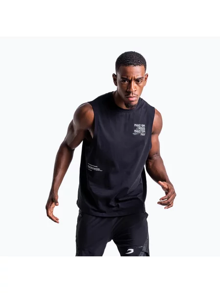 Tricou pentru bărbați BOXRAW Make Em Miss Muscle black negru