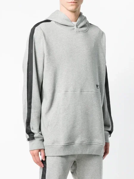 Hanorac cu glugă Adidas lung negru