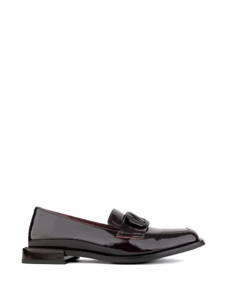 Pantofi loafer Linda Baumann cu cataramă roșu