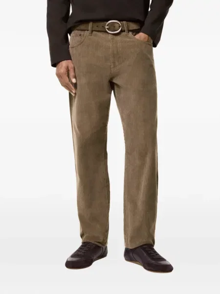 Pantaloni Burberry de catifea cord maro