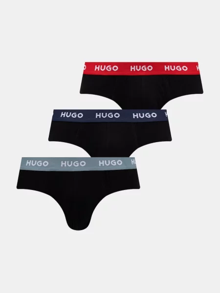 HUGO slipy z HIPBRIEF TRIPLETPACK czarny