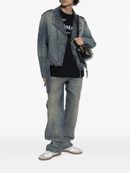 Tricou Balmain cu imagine negru