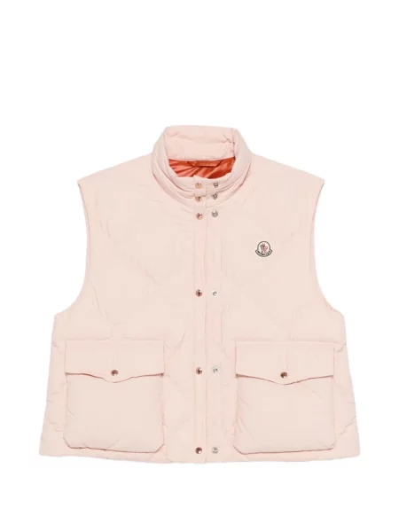 Vestă Moncler cu autograf roz