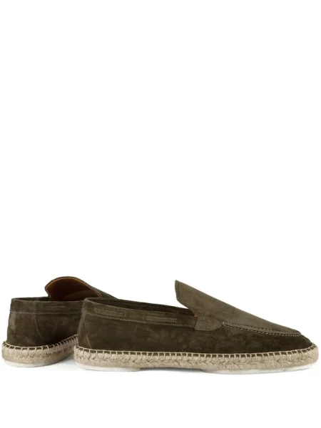 Espadrile Aurélien din piele de căprioară slip-on verde
