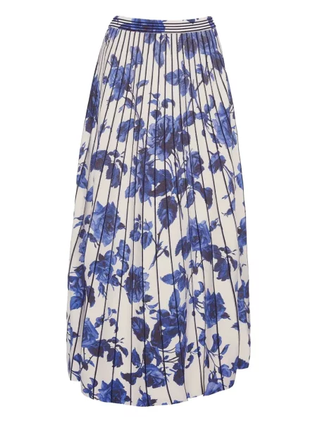 Fusta plisata Cara Cara cu model floral plisată până la genunchi