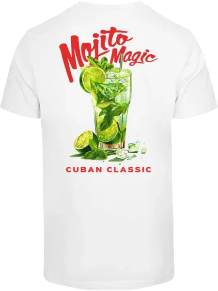 Mister Tee Majica Mojito Magic zelena / travnato zelena / rdeča bela