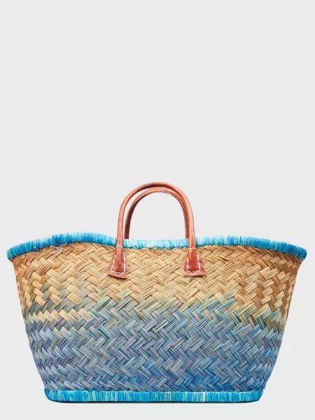 Le Comptoir de la plage Aravola Пляжна сумка Зелений Солома бежева