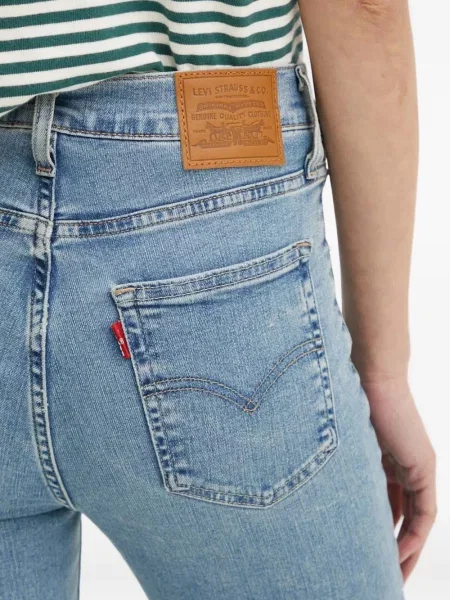Retro lepršave traperice Levi's® lepršave s izlizanim efektom plava