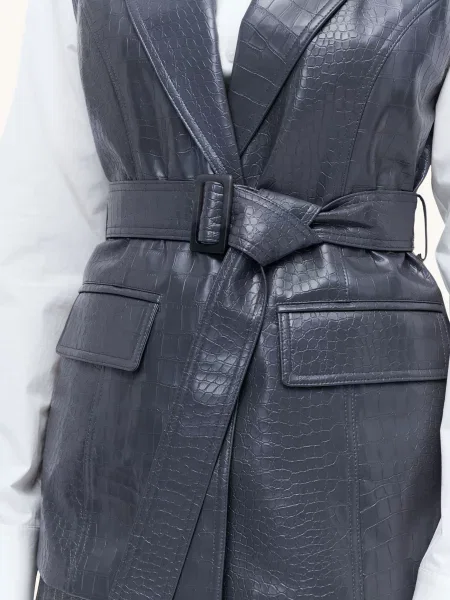 Leger Studio Vesta Hanne V Imitaci Kůže tmavě šedá