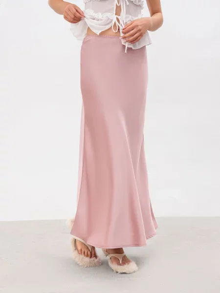 Спідниця максі Romashka Сирена віскоза/поліестер рожевий