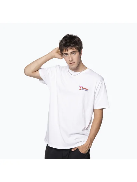Tricou pentru bărbați Kaotiko M / C Washed Tropical Bar white alb