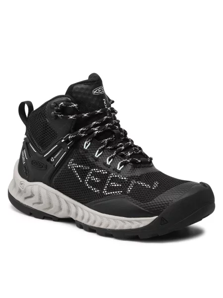 Παπούτσια πεζοπορίας Keen Nxis Evo Mid Wp Black/Blue Glass μαύρο