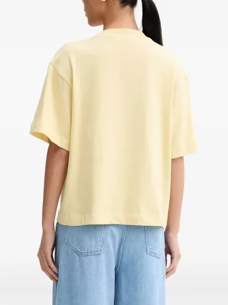 Scurt tricou Munthe cu broderie galben