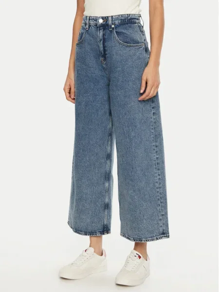 Tommy Jeans Blugi Charlie Wide Leg albastru
