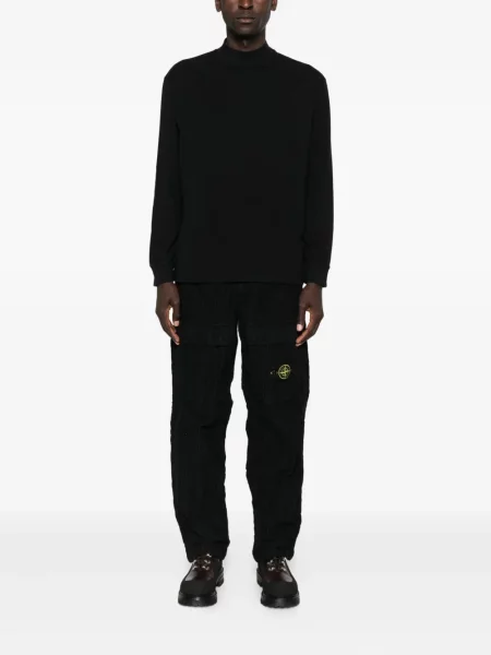 Дълго пуловер Stone Island камъни черно