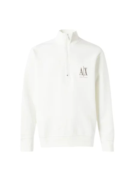 Bluza rozpinana Armani Exchange ze stretchu biała