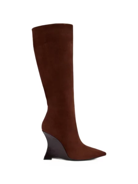 Botine Femme La cu pană maro