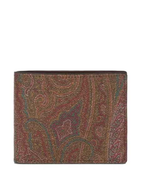 Portofel Etro cu imagine cu model paisley maro