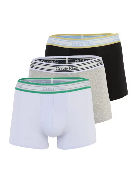 Calvin Klein Underwear Boxerky svetlosivá / limetová / pastelovo fialová čierna