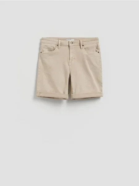 Reserved Pantaloni scurți slim fit din denim bej
