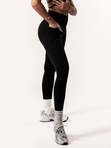 Legginsy Luxe z wysokim stanem i – czarny