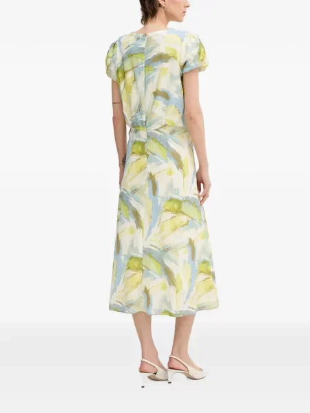 Rochie midi Dkny cu decolteu în V alb