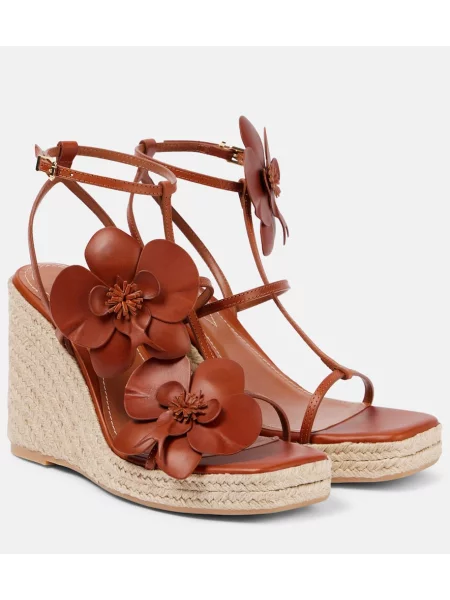 Sandale Zimmermann din piele cu pană maro