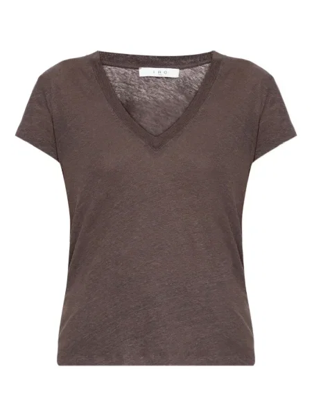 Tricou Iro cu decolteu în V maro