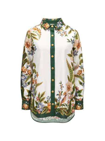 Cămașă Farm Rio cu model floral cu imagine alb