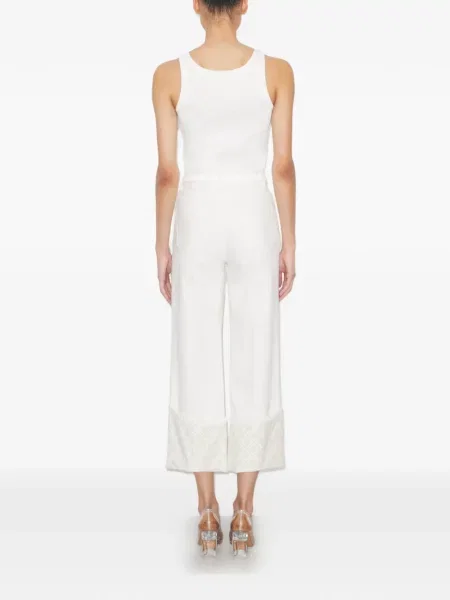 Blugi drepți Tory Burch alb