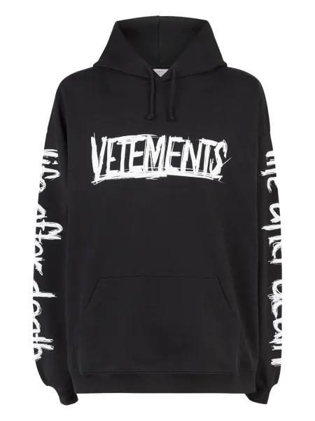 Hanorac cu glugă Vetements negru