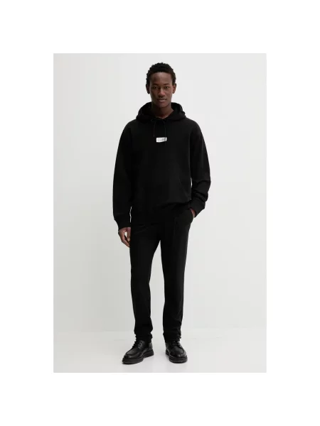 Bluza z kapturem Mm6 Maison Margiela z kapturem czarna