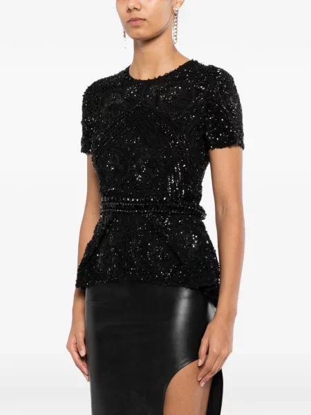Top Naeem Khan negru