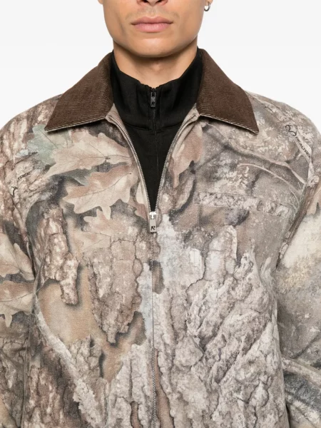 Geacă Represent de catifea cord cu model camuflaj