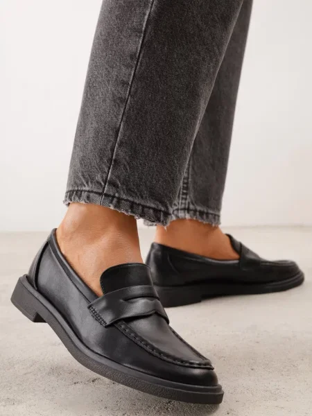 Mocasini minimalisti VICES în stil clasic Mielessa negri
